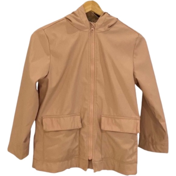 Gymboree girls rain coat. Size: L 10/12. Soft pink outside with grey lining. - Picture 1 of 10